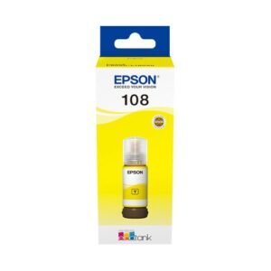 EPSON108 JAUNE – Bouteille d’encre EcoTank d’origine (C13T09C44A)