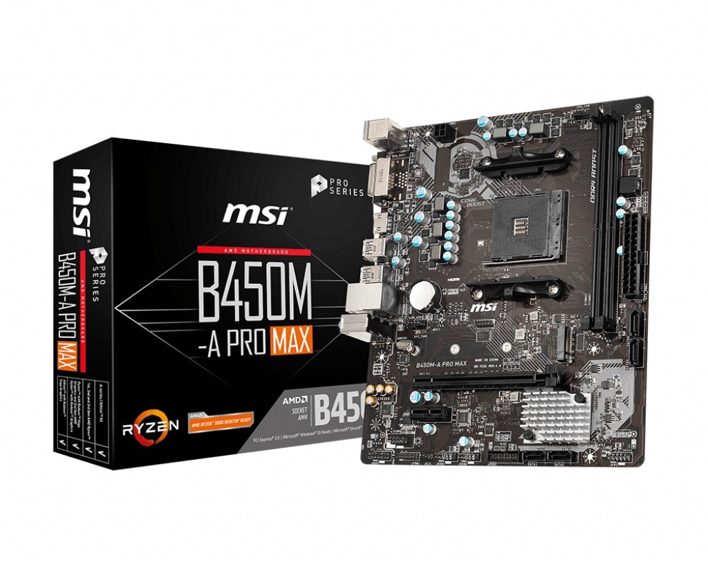 Carte mère micro – MSI B450M-A PRO MAX (MSIB450M) 1 Carte mère micro – MSI B450M-A PRO MAX (MSIB450M)