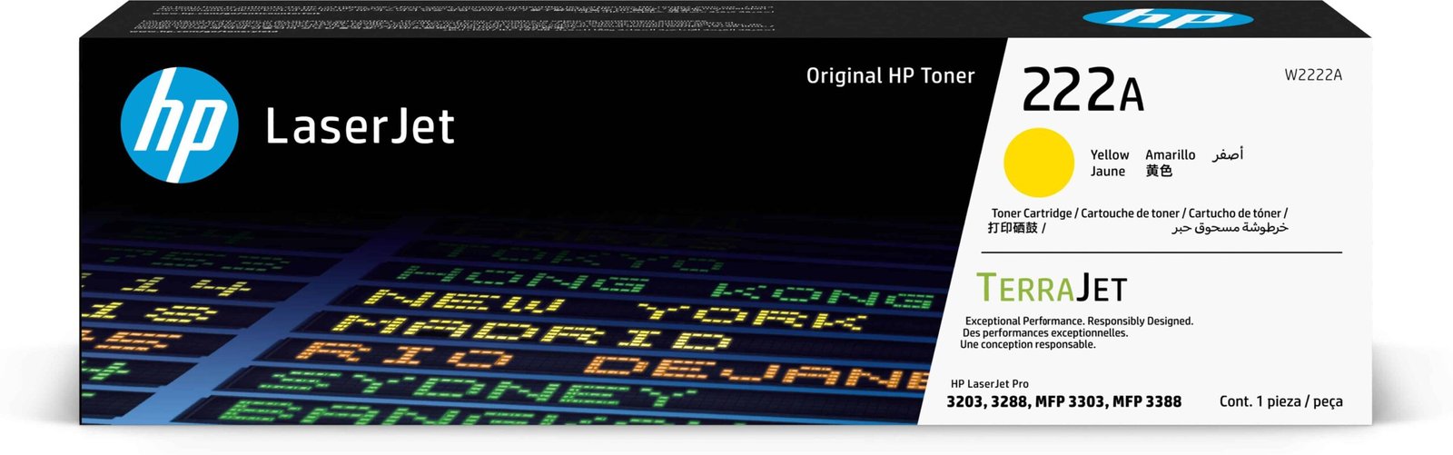 Toner HP LaserJet 222A – Yellow (W2222A) 1 Toner HP LaserJet 222A – Yellow (W2222A)