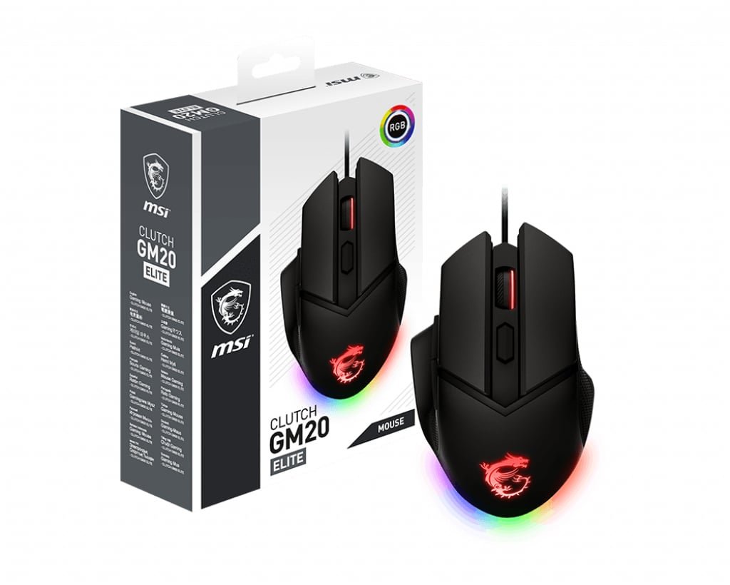 Souris Gamer avec fil MSI Clutch GM20 Elite (MSI_S12-0400D00-C54) 1 Souris Gamer avec fil MSI Clutch GM20 Elite (MSI_S12-0400D00-C54)