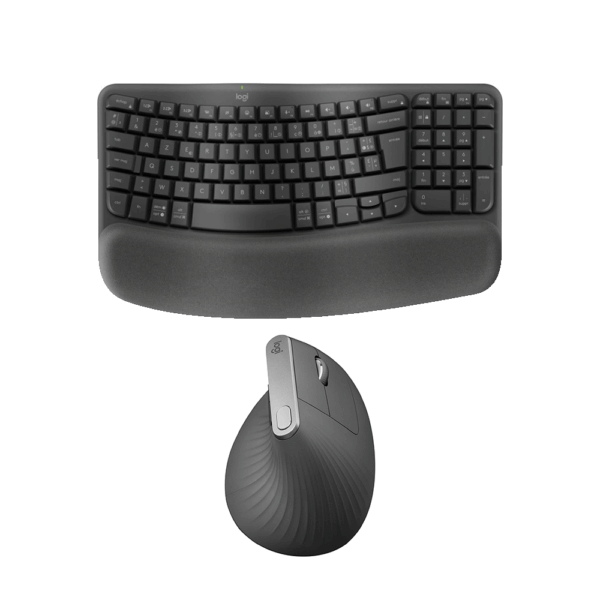 Ensemble Logitech Ergonomique Clavier Wave Keys + Souris MX Vertical 1 Ensemble Logitech Ergonomique Clavier Wave Keys + Souris MX Vertical