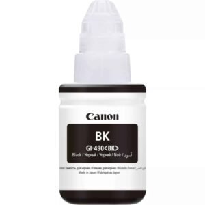 Canon GI-490 BK Noir – Bouteille d’encre Canon d’origine (0665C001AA) (0663C001AB)