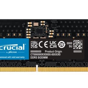 Barrette Mémoire CRUCIAL 8 GB DDR5-5600 SODIMM (CT8G56C46S5)