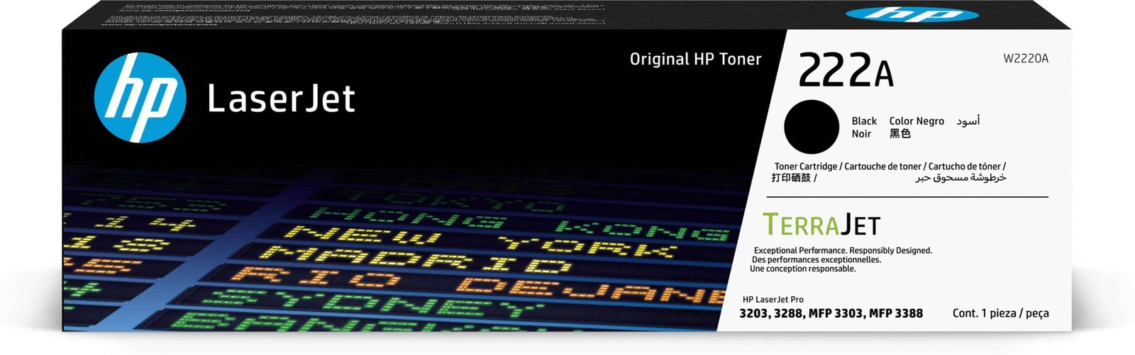 Toner HP LaserJet 222A – Noir (W2220A) 1 Toner HP LaserJet 222A – Noir (W2220A)