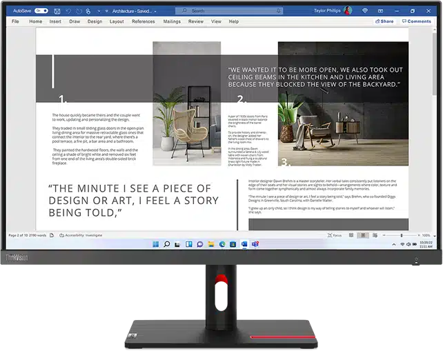 Écran 27″ Full HD Lenovo ThinkVision S27i-30 (63DFKAT4EU) 1 Écran 27″ Full HD Lenovo ThinkVision S27i-30 (63DFKAT4EU)