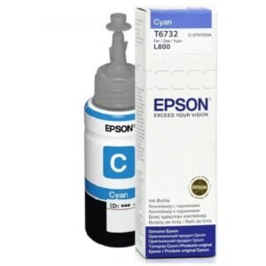 Epson 673 C T6732 Cyan Bouteille Dencre Epson Dorigine C13t67324a