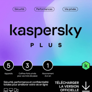 Kaspersky Anti-Virus  Plus (équivalent à Internet Security) – 5 Postes / 1 an (KL10428BEFS-SLIMMAG)