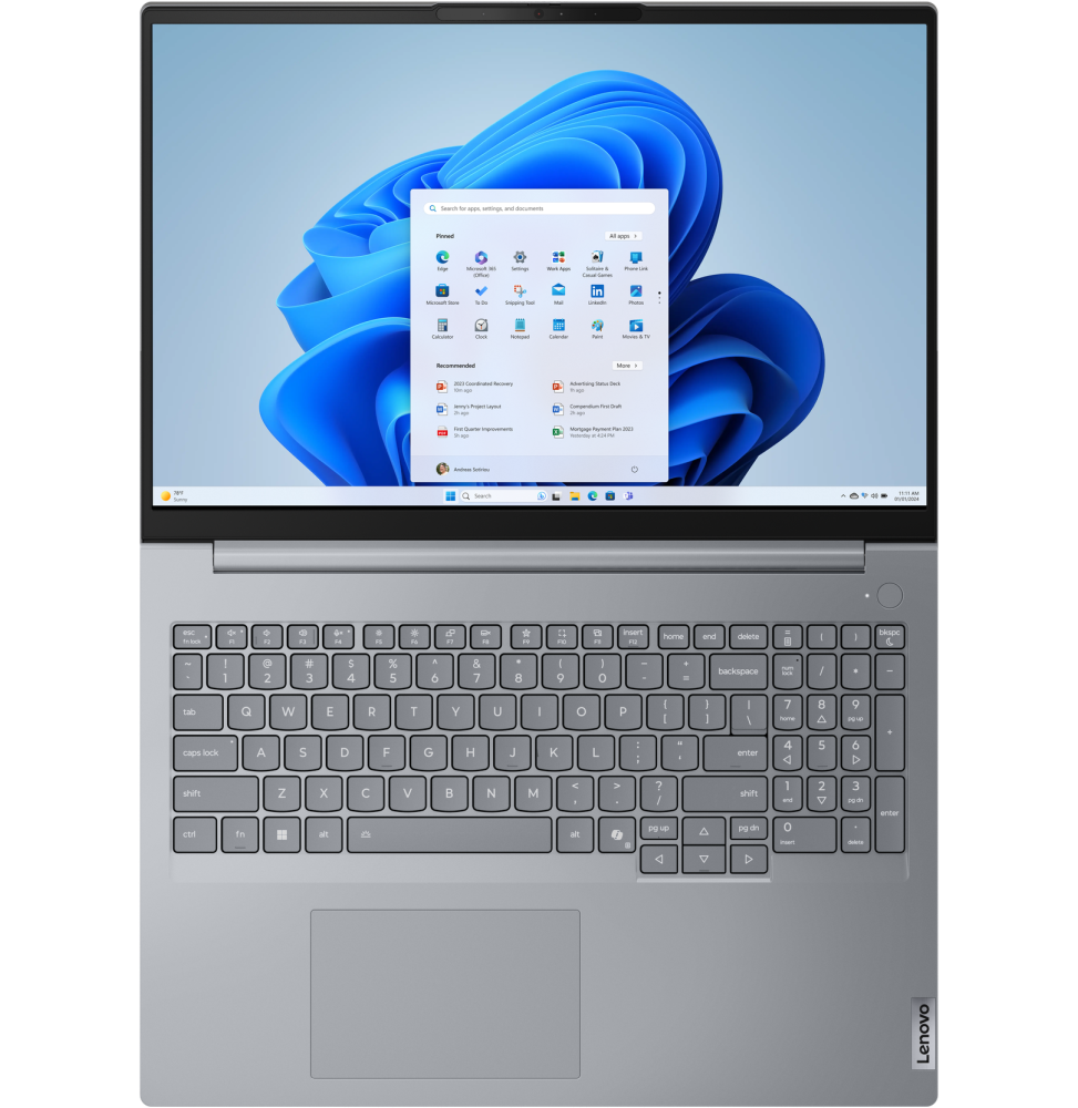 Ordinateur Portable Lenovo ThinkBook 16 G8 IAL – Ultra 7 S2 (21SK001MTP) 4 Ordinateur Portable Lenovo ThinkBook 16 G8 IAL – Ultra 7 S2 (21SK001MTP) – Image 4