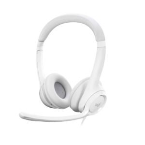 Logitech Casque Micro H390 USB avec Microphone Anti Parasite – Blanc (981-001286)