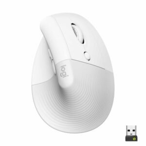Logitech Souris Sans Fil Ergonomique Lift Droitier Bluetooth – Blanc (910-006475)