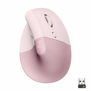 Logitech Souris Sans Fil Ergonomique Lift Droitier Bluetooth – Rose (910-006478)