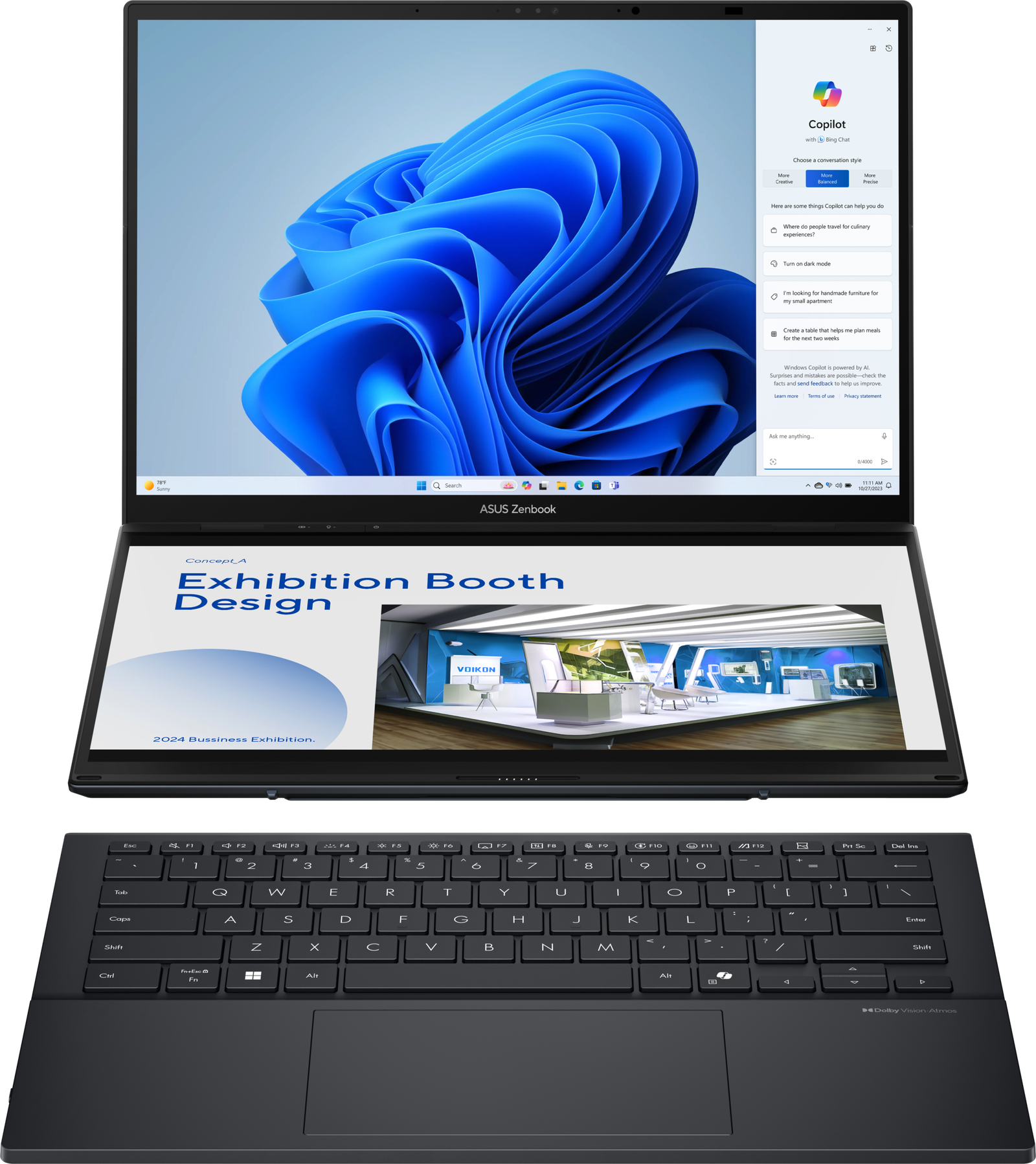 Ordinateur portable Asus Zenbook Duo (UX8406CA-PZ043W) 1 Ordinateur portable Asus Zenbook Duo (UX8406CA-PZ043W)