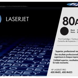 Toner HP LaserJet d’origine – 80A Noir (CF280A)