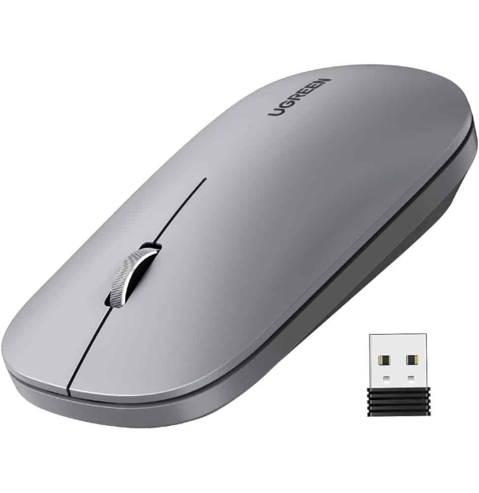 UGREEN SOURIS SANS FIL 2,4GHZ/10M GRIS CLAIR (90373) 1 Ugreen Souris Sans Fil 24ghz 10m Gris Clair 90373